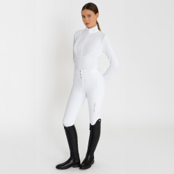 Pantalon d'équitation Euro-Star Athletic Luxe FullGrip Blanc