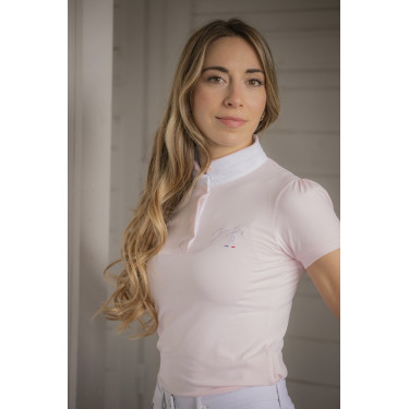 Polo de concours Pénélope Madrid manches courtes Rose Polo de concours Pénélope Madrid manches courtes Rose
