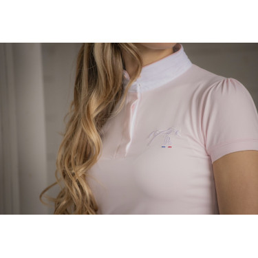 Polo de concours Pénélope Madrid manches courtes Rose Polo de concours Pénélope Madrid manches courtes Rose
