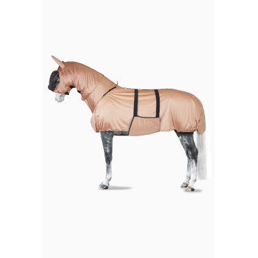 Combo masque et couvre cou anti-eczéma Horze Marron clair