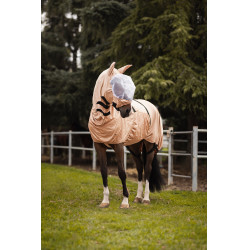 Combo masque et couvre cou anti-eczéma Horze Marron clair