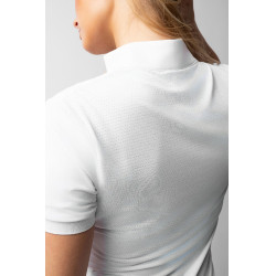 Chemise de concours scintillante Horze Taylor femme Blanc brillant