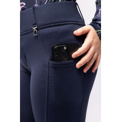 Pantalon d'équitation Horze Mira enfant fond intégral Ouverture Bleu marine Pantalon d'équitation Horze Mira enfant fond intégral Ouverture Bleu marine