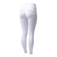 Legging Hybrid Horze Anya femme fullgrip Blanc brillant