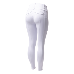 Legging Hybrid Horze Anya femme fullgrip Blanc brillant