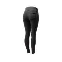 Pantalon Horze Carolyn denim fullgrip femme Noir