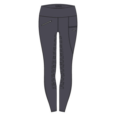 Legging d'équitation Easy Rider Dietse Performance FullGrip femme Magnet Gris