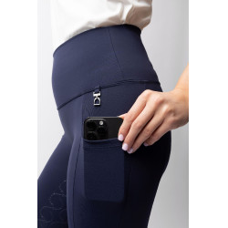 Legging taille haute fond intégral silicone Gillian Horze femme Ouverture Bleu marine Legging taille haute fond intégral silicone Gillian Horze femme Ouverture Bleu marine