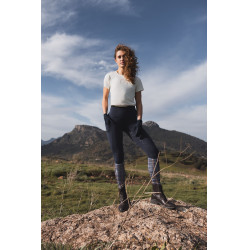 Legging taille haute fond intégral silicone Gillian Horze femme Ouverture Bleu marine Legging taille haute fond intégral silicone Gillian Horze femme Ouverture Bleu marine