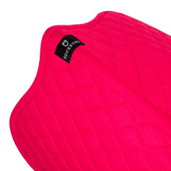 Tapis de selle obstacle en coton collection basique Equestro Fuchsia Rose