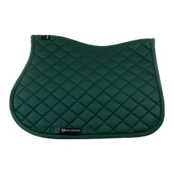 Tapis de selle obstacle en coton collection basique Equestro Vert