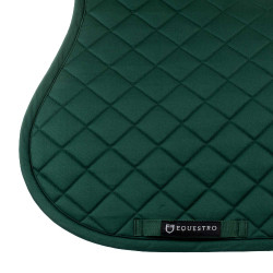 Tapis de selle obstacle en coton collection basique Equestro Vert