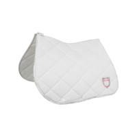 Tapis de selle obstacle avec logo multicolore GP Equestro Blanc / blanc / ballerine