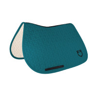 Tapis de selle de saut en matelassage cubique Equestro Pétrol