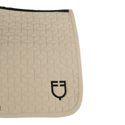 Tapis de selle de saut en matelassage cubique Equestro Oxford tan Rose