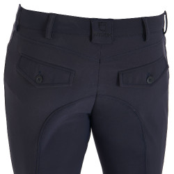 Pantalon ajusté avec grip homme avec logo Caspar Equestro Marine blazer Bleu marine