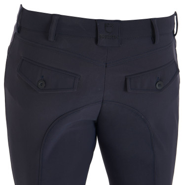 Pantalon ajusté avec grip homme avec logo Caspar Equestro Marine blazer Bleu marine