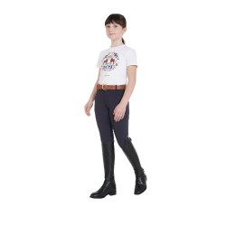 Pantalon enfant en tissu technique Equestro Marine blazer Bleu marine