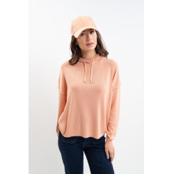 Sweat à capuche Plume Harcour femme Abricot Orange Sweat à capuche Plume Harcour femme Abricot Orange