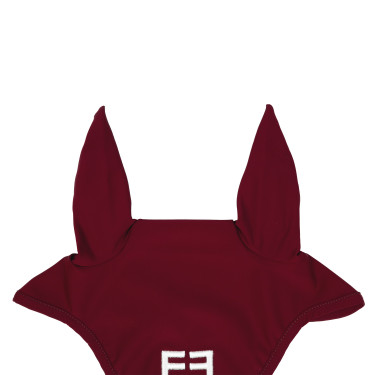 Bonnet anti-mouches en tissu technique avec logo Equestro Vin / blanc Rouge Bonnet anti-mouches en tissu technique avec logo Equestro Vin / blanc Rouge