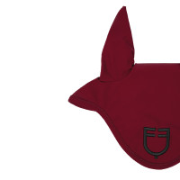 Bonnet anti-mouches en tissu technique avec logo Equestro Vin / noir Rouge Bonnet anti-mouches en tissu technique avec logo Equestro Vin / noir Rouge