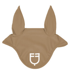 Bonnet anti-mouches en tissu technique avec logo Equestro Sable / blanc Beige