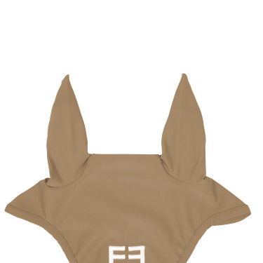 Bonnet anti-mouches en tissu technique avec logo Equestro Sable / blanc Beige