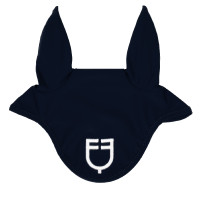 Bonnet anti-mouches en tissu technique avec logo Equestro Fuchsia / noir Rose