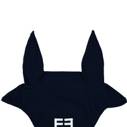 Bonnet anti-mouches en tissu technique avec logo Equestro Marine / blanc Bleu