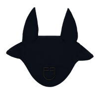 Bonnet anti-mouches en tissu technique avec logo Equestro Marine / noir Bleu