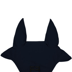 Bonnet anti-mouches en tissu technique avec logo Equestro Marine / noir Bleu