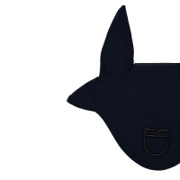Bonnet anti-mouches en tissu technique avec logo Equestro Marine / noir Bleu