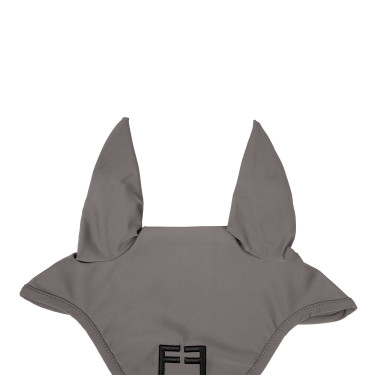 Bonnet anti-mouches en tissu technique avec logo Equestro Gris / noir