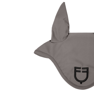 Bonnet anti-mouches en tissu technique avec logo Equestro Gris / noir