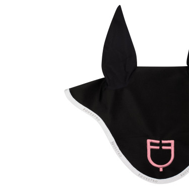 Bonnet anti-mouches en tissu technique avec logo multicolore Equestro Bonnet anti-mouches en tissu technique avec logo multicolore Equestro