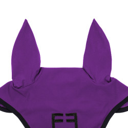 Bonnet anti-mouches en tissu technique édition Black Line Equestro Raisin pétillant Violet