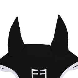 Bonnet anti-mouches en tissu technique White Line Edition Equestro Noir