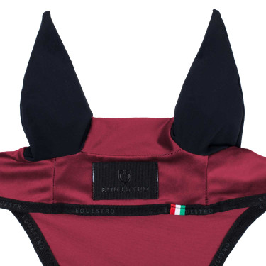 Bonnet anti-mouches en velours et tissu technique Equestro Bonnet anti-mouches en velours et tissu technique Equestro