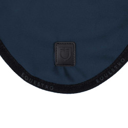 Bonnet anti-mouches en velours et tissu technique Equestro Marine / noir Bleu