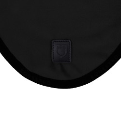Bonnet anti-mouches en velours et tissu technique Equestro Noir / noir