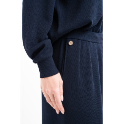 Pantalon fluide Harcour Jonquille femme Marine Bleu marine