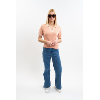 Polo Harcour Peach femme Abricot Orange Polo Harcour Peach femme Abricot Orange