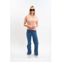 Polo Harcour Peach femme Abricot Orange Polo Harcour Peach femme Abricot Orange