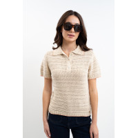 Polo Harcour Pony femme Lin Beige Polo Harcour Pony femme Lin Beige