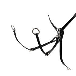 Collier de chasse en cuir réglable Equestro Noir