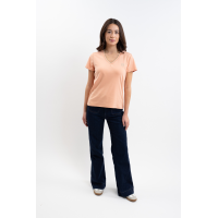 Tee-shirt Harcour Taraza femme Abricot Orange Tee-shirt Harcour Taraza femme Abricot Orange