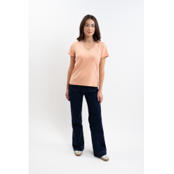 Tee-shirt Harcour Taraza femme Abricot Orange Tee-shirt Harcour Taraza femme Abricot Orange