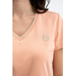 Tee-shirt Harcour Taraza femme Abricot Orange Tee-shirt Harcour Taraza femme Abricot Orange