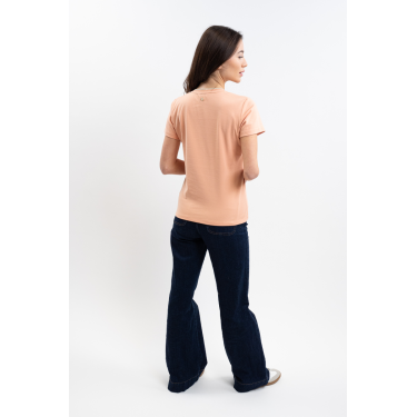 Tee-shirt Harcour Taraza femme Abricot Orange Tee-shirt Harcour Taraza femme Abricot Orange