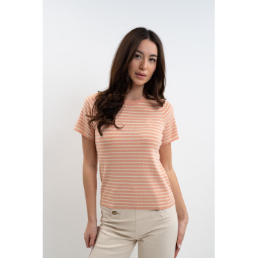Tee-Shirt Harcour Tzimi femme Abricot / linen Orange Tee-Shirt Harcour Tzimi femme Abricot / linen Orange
